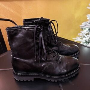 Thursday Combat Boot Black Leather 9.5